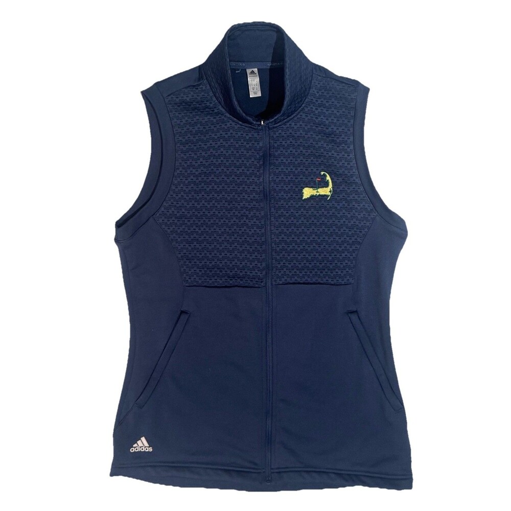 ADIDAS Cold.Rdy Blue Sleeveless Athletic Golf Vest Women’s Masters Logo SM